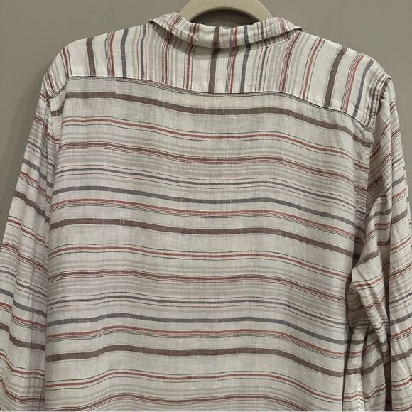 GARNET HILL Linen Shirt Top Women XL Linen Button Down Long Sleeve Lagenlook - Picture 8 of 10